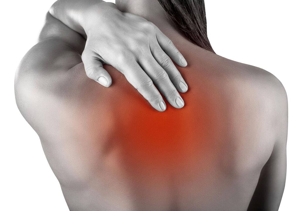 Schmerzen bei zervikaler Osteochondrose.